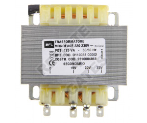 Transformer BFT D110033-00002 15 - 20 - 25 voltios